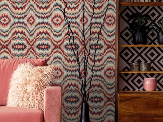 Ταπετσαρία Psychedelic WP20383 Red-Blue-Taupe MindTheGap 52x300cm