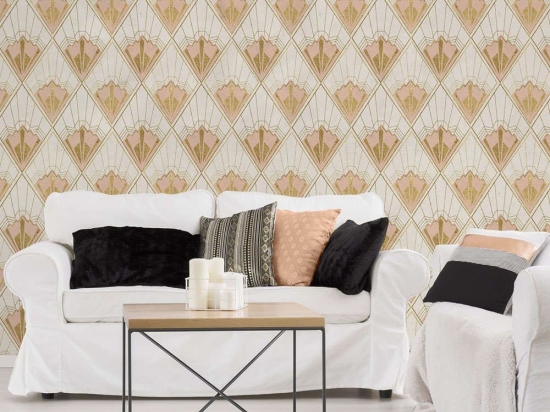 Ταπετσαρία Revival Taupe WP20232 Gold-Taupe-Pink MindTheGap 52x300cm