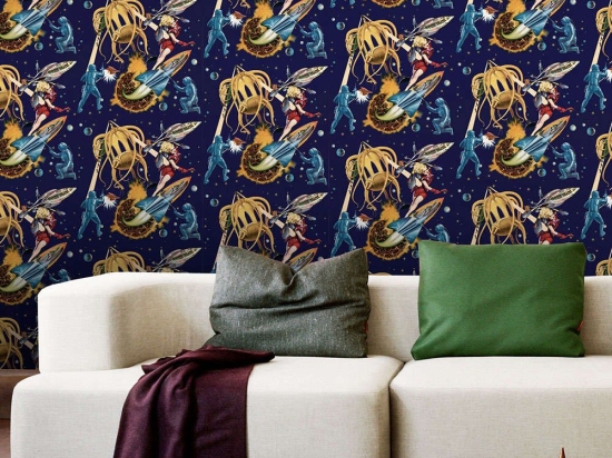 Ταπετσαρία Sci-Fi Pulp WP20064 Blue-Yellow-Red MindTheGap 52x300cm