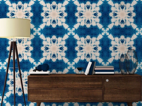 Ταπετσαρία Shibori Butterfly WP20203 Blue-White MindTheGap 52x300cm