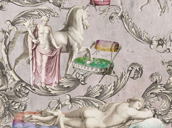 Ταπετσαρία Sleeping Beauty WP20484 Taupe-Grey-Blue-Pink MindTheGap 52x300cm