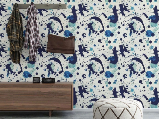 Ταπετσαρία Splatters WP20184 Indigo Blue-White MindTheGap 52x300cm