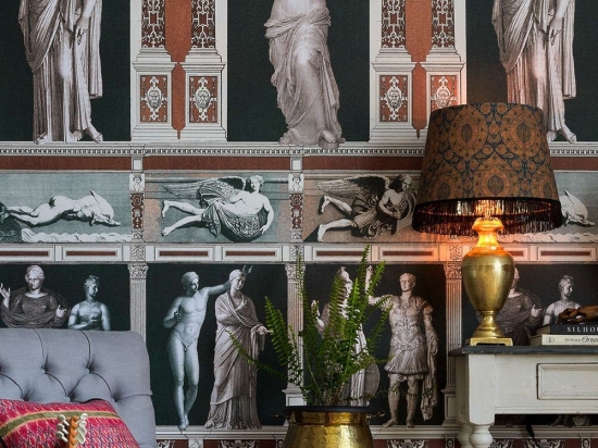 Ταπετσαρία Statues Antique WP20422 Khaki-Black-Orange MindTheGap 52x300cm