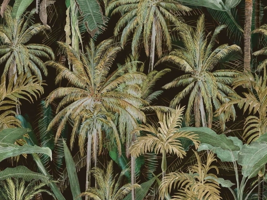 Ταπετσαρία The Jungle Anthracite WP20523 Green-Brown-Black MindTheGap 52x300cm