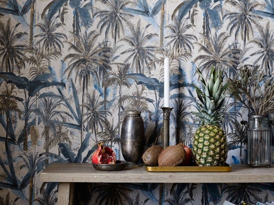 Ταπετσαρία The Jungle Smoke Blue WP20524 Taupe-Blue-Brown MindTheGap 52x300cm