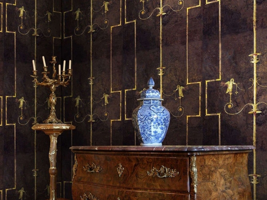 Ταπετσαρία The Swan Dark WP20200 Yellow-Anthracite MindTheGap 52x300cm
