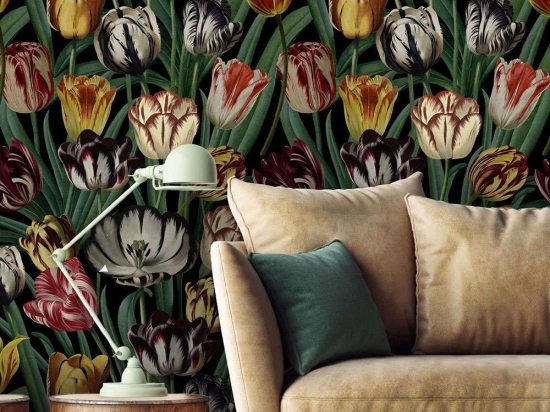 Ταπετσαρία Tulipa WP20178 Green-Yellow-Red-Black MindTheGap 52x300cm