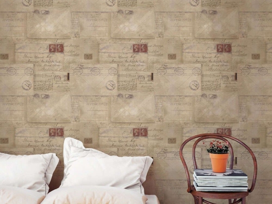 Ταπετσαρία Vintage Letters WP20017 Brown-Sepia MindTheGap 52x300cm