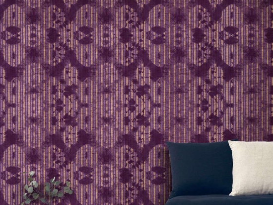 Ταπετσαρία Washed Shibori Burgund WP20395 Purple-Gold MindTheGap 52x300cm