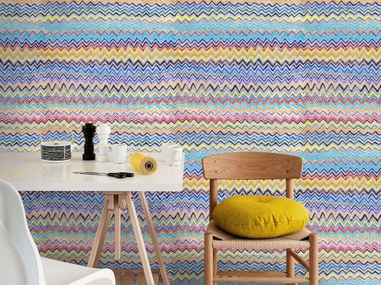 Ταπετσαρία Zig Zag WP20279 Blue-Yellow-Pink-Black MindTheGap 52x300cm
