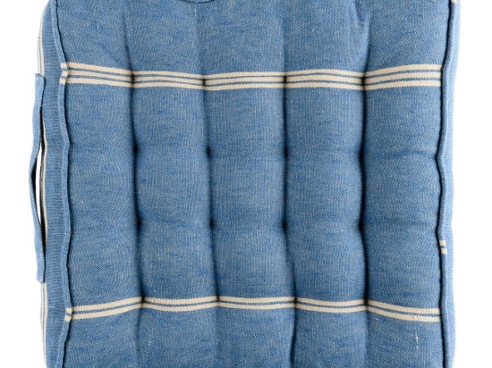 Μαξιλάρι Καρέκλας Katalin Stripe Linen Padded Cushion AC00022 40x40 Blue-White MindTheGap 40Χ40 Foam
