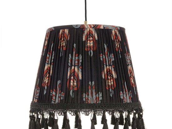 Φωτιστικό Οροφής Floral Crest CL50385 ø25xø35xH25 Black-Multi MindTheGap Μέταλλο,Ύφασμα