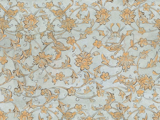 Ταπετσαρία Backyard Flowering Ether Blue WP30004 Light Blue-Mustard MindTheGap 52x1000cm