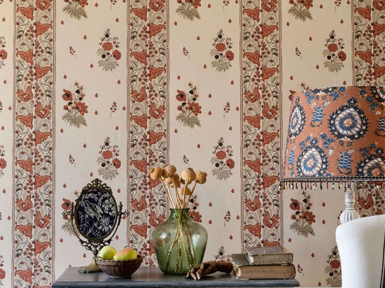Ταπετσαρία Korond Floral Leather WP30025 Terracotta MindTheGap 52x1000cm