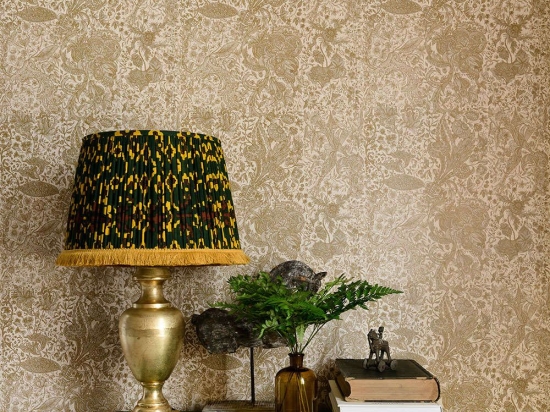 Ταπετσαρία Sarkozi Embroidery Taupe WP30028 Olive MindTheGap 52x1000cm