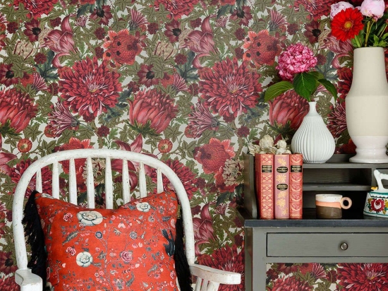 Ταπετσαρία The Flowering WP20551 Red-Green MindTheGap 52x300cm