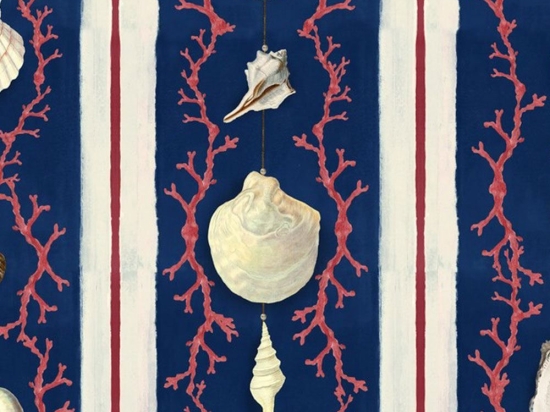 Ταπετσαρία Coquillage Wp20572 3*52X300Cm White-Blue Mindthegap 52x300cm