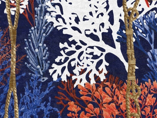 Ταπετσαρία Corallia Wp20564 3*52X300Cm Orange-Blue Mindthegap 52x300cm