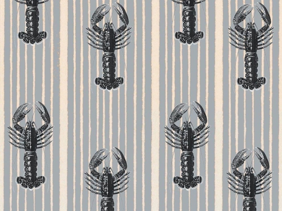 Ταπετσαρία Mediterranean Lobsters Wp30063 52X1000Cm Black-Ciel Mindthegap 52x1000cm