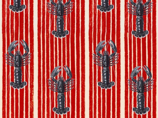 Ταπετσαρία Mediterranean Lobsters Wp30064 52X1000Cm White-Red Mindthegap 52x1000cm