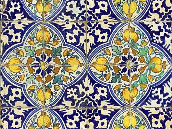 Ταπετσαρία Sardegna Tiles Wp20574 3*52X300Cm Blue-Yellow Mindthegap 52x300cm