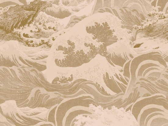 Ταπετσαρία Sea Waves Wp30062 52X1000Cm Grey-Beige Mindthegap 52x1000cm