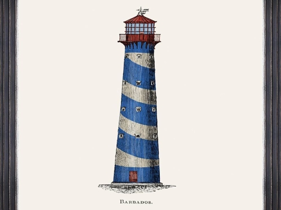 Κάδρο Lighthouse Drawings Iii Fa13372 50X70Cm White-Red-Blue Mindthegap Κάθετοι Ξύλο