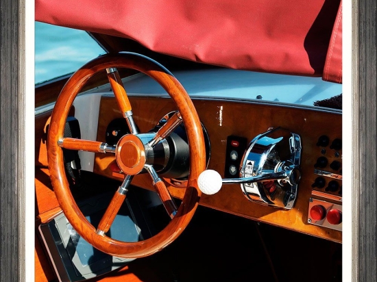 Κάδρο Speedboat Ii Fa13397 50X50Cm Light Brown Mindthegap Τετράγωνοι Ξύλο