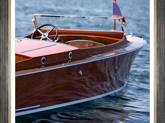 Κάδρο Speedboat Iii Fa13398 50X50Cm Brown-Blue Mindthegap Τετράγωνοι Ξύλο