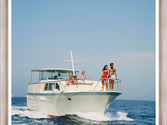 Κάδρο Summer Leisure Fa13400 70X70Cm White-Blue Mindthegap Τετράγωνοι Ξύλο