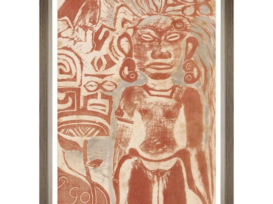 Κάδρο Goddess Hina FA13421 50x70cm Terracotta-Grey MindTheGap Κάθετοι Ξύλο,Γυαλί