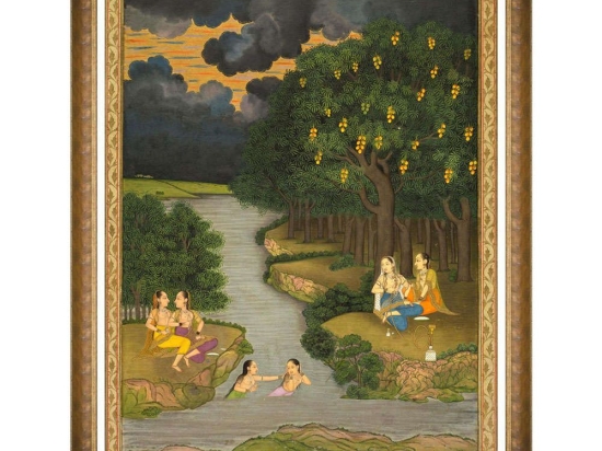 Κάδρο Women Enjoying The River FA13439 70x90cm Multi MindTheGap Κάθετοι Ξύλο,Γυαλί