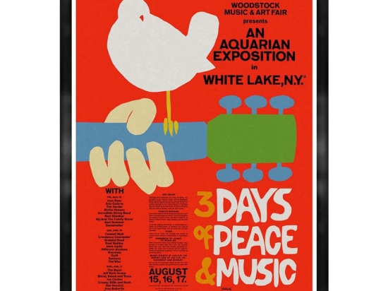 Κάδρο Woodstock '69 Poster FA13443 70x100cm Multi MindTheGap Κάθετοι Ξύλο,Ακρυλικό