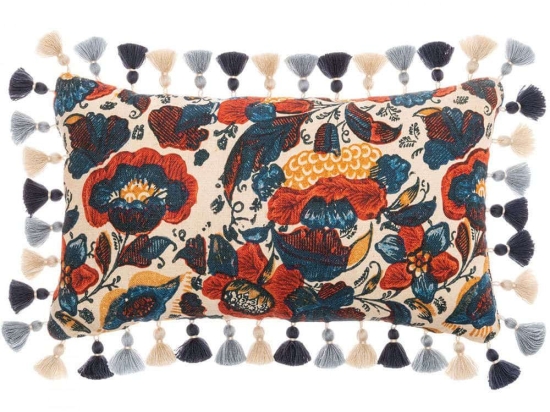 Μαξιλάρι Διακοσμητικό (Με Γέμιση) Remondini Floral LC40144 50x30cm Multi MindTheGap 50X30 50x30cm Ύφασμα