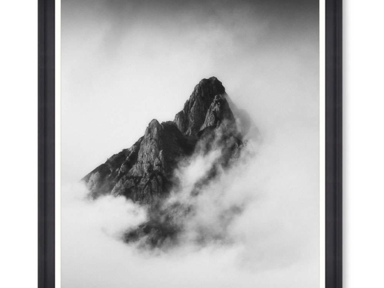 Κάδρο Julian Alps Peak FA13467 60x75cm Black-White MingTheGap Κάθετοι Ξύλο,Γυαλί