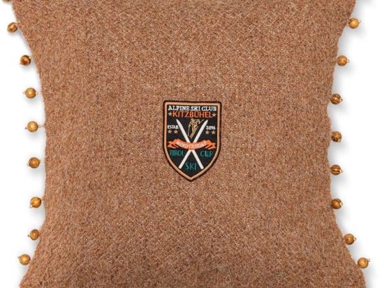 Μαξιλάρι Διακοσμητικό (Με Γέμιση) Alpine Ski Club LC40203 Multi-Brown MindTheGap 50Χ50 50x50cm Fabric,Feather