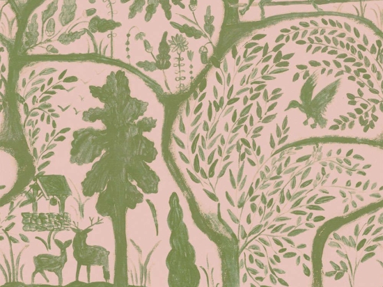 Ταπετσαρία The Enchanted Woodland WP20812 Green-Pink MindTheGap 52x900cm