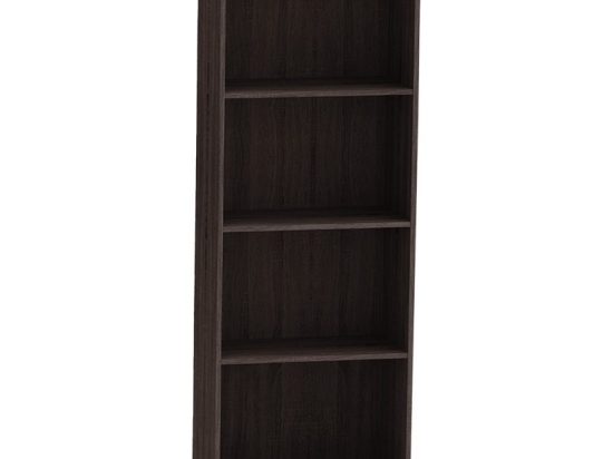 Βιβλιοθήκη Presley pakoworld σε ανθρακί-wenge απόχρωση 60x30x167εκ
