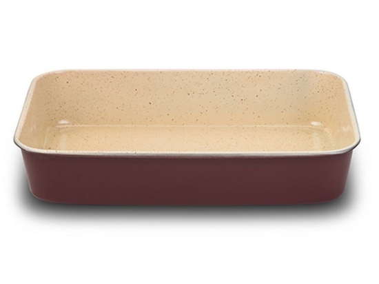 Ταψί Αντικολλητικό Ορθογώνιο Terrestrial 10-103-041 40Χ28cm Red-Beige Nava Αλουμίνιο