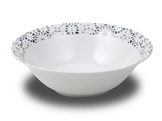 Σαλατιέρα Πορσελάνινη Maiolica Grey 10-099-106 Φ23Cm White Nava Small Πορσελάνη