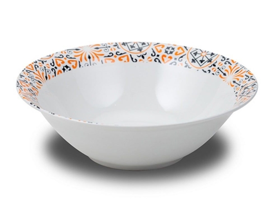 Σαλατιέρα Πορσελάνινη Maiolica Orange 10-099-136 Φ23Cm White Nava Small Πορσελάνη