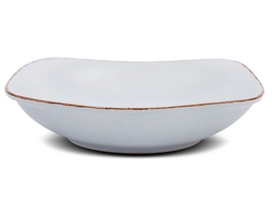 Πιάτο Κεραμικό Τετράγωνο Βαθύ Sugar 10-099-233 22,5Χ22,5cm White Nava Κεραμικό