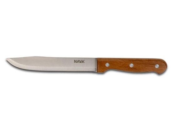 Μαχαίρι Κρέατος Aνοξείδωτο Butcher Terrestrial 10-058-046 Με Ξύλινη Λαβή Inox Nava Ανοξείδωτο Ατσάλι