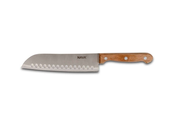 Μαχαίρι Santoku Terrestrial 10-058-053 29,5cm Inox-Brown Nava Ανοξείδωτο Ατσάλι