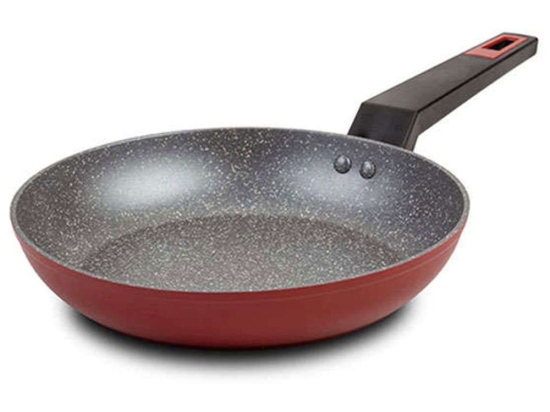 Τηγάνι Αντικολλητικό Taurus 10-144-051 24cm Bordo-Black Nava 24cm Αλουμίνιο
