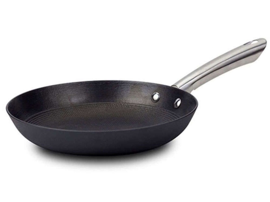 Τηγάνι Μαντεμένιο Αντικολλητικό Atlas 10-205-002 24cm Black-Inox Nava 24cm Μαντέμι