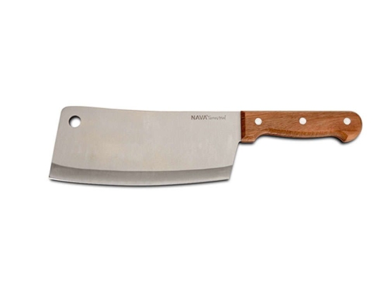 Μπαλτάς Terrestrial 10-058-040 30cm Inox-Brown Nava Ατσάλι,Ξύλο