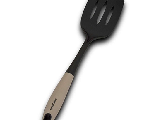 Σπάτουλα Μαγειρικής Τρυπητή Misty 10-111-002 35cm Black-Beige Nava Nylon