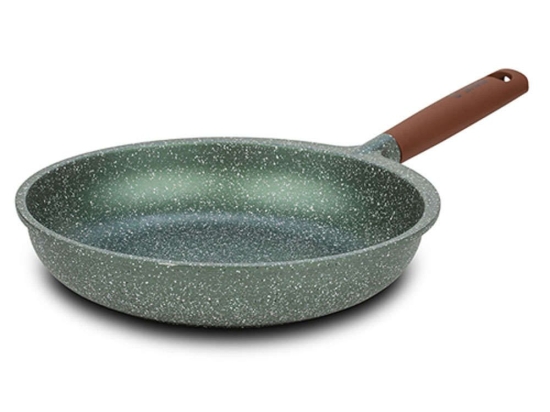 Τηγάνι Αντικολλητικό Ωmega 10-255-004 28cm Green-Brown Nava 28cm Αλουμίνιο