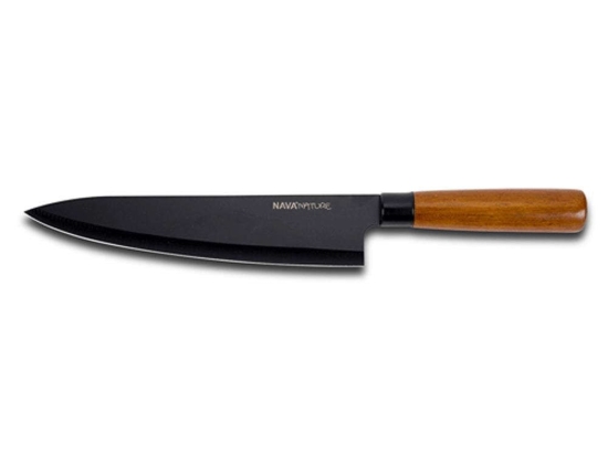 Μαχαίρι Chef Nature 10-054-020 31cm Black-Brown Nava Ανοξείδωτο Ατσάλι